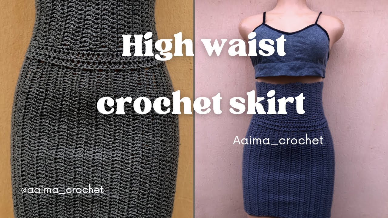 How to crochet high waist fitted skirt. Easy tutorial How to crochet high waist fitted skirt. Easy tutorial