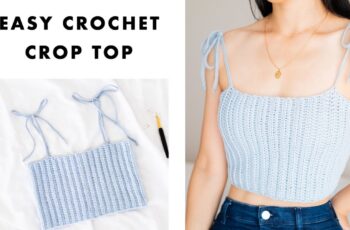 Easy Crochet Crop Top – How to crochet a Ribbed Singlet with Tie Straps! Easy Crochet Crop Top – How to crochet a Ribbed Singlet with Tie Straps!