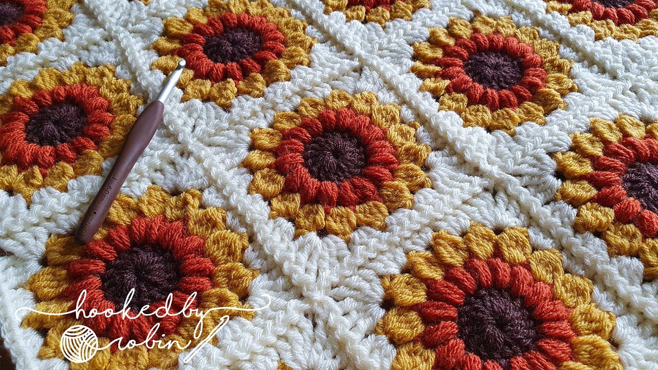 Crochet Sunburst Sunflower Granny Square Tutorial Crochet Sunburst Sunflower Granny Square Tutorial