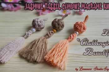 Crochet Beautiful Tassel (Jasmine Stitch) with Macrame Knot Crochet Beautiful Tassel (Jasmine Stitch) with Macrame Knot