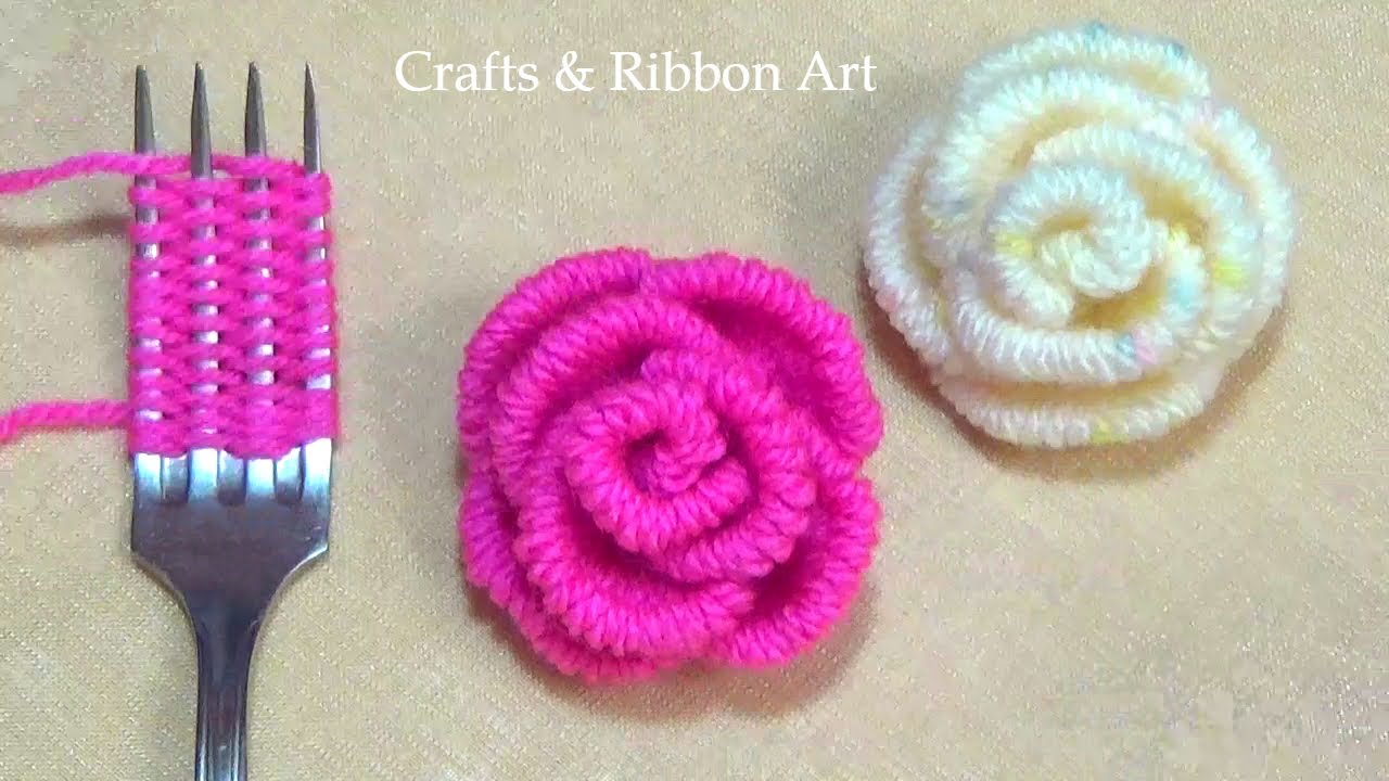 Amazing fork trick!! It’s easy to make a beautiful rose – you’ll love this method!