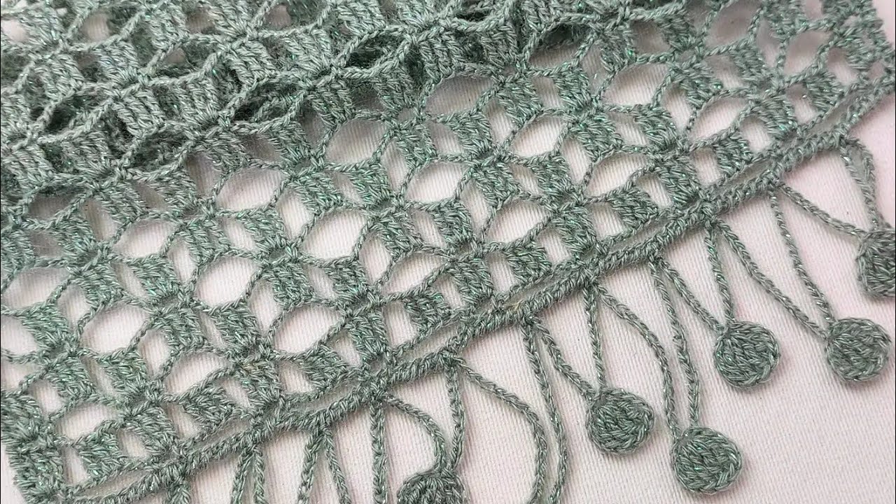 Gorgeous stylish and elegant👌💯 crochet Etol shawl & tassel making / knitting shawl models
