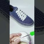 NICE IDEA😍 Very beautiful and easy Sneaker crochet knitting #737