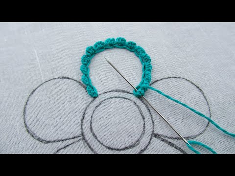 Modern Hand Embroidery New Crochet knitting Stitch Embroidery Flower Tutorial- Fantasy Flower Design