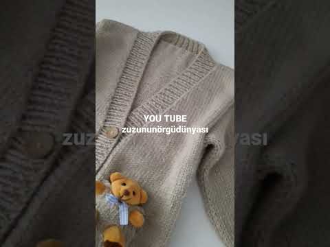 🌾cardigan with bear 🌾 #knitting #crochet #handmade #örgümodelleri #babyblanket