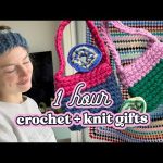 one hour diy crochet & knit christmas + holiday gifts ✨