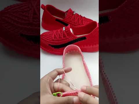 NICE IDEA😍 Very beautiful and easy Sneaker crochet knitting #835 NICE IDEA😍 Very beautiful and easy Sneaker crochet knitting #835