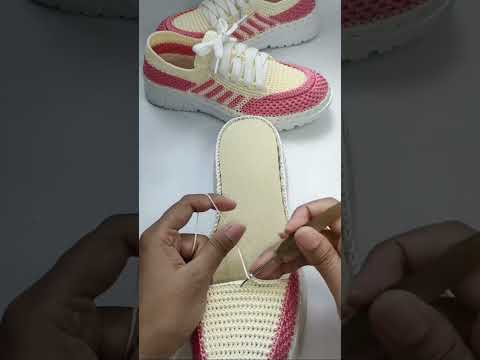 NICE IDEA😍 Very beautiful and easy Sneaker crochet knitting #818 NICE IDEA😍 Very beautiful and easy Sneaker crochet knitting #818