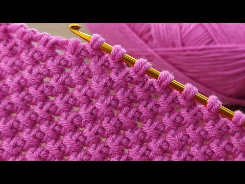 Super easy basket knitting Tunisian crochet pattern explanation # ...