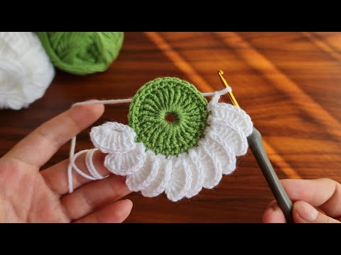 Wow!…😲Amazing!.. Super Easy 3D Crochet Knitting Flower Motif – Crochet Awesome Motif Knitting Pattern..