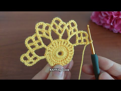 How to make crochet💥 very easy crochet flower motif Knitting pattern