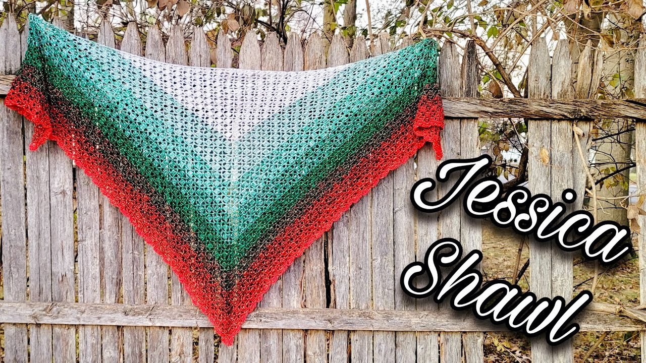 Very Easy Crochet Shawl Pattern Tutorial / The Jessica Shawl Very Easy Crochet Shawl Pattern Tutorial / The Jessica Shawl