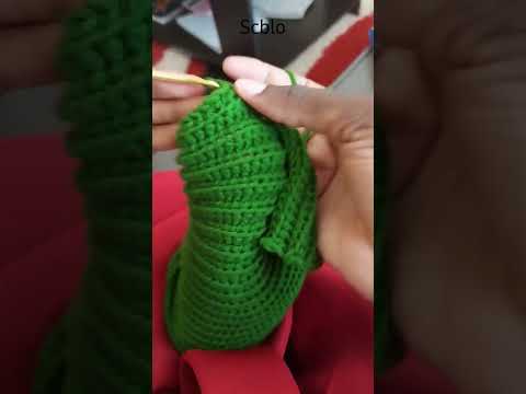 single crochet back loop only. knit look crochet stitch. #crochetstitch