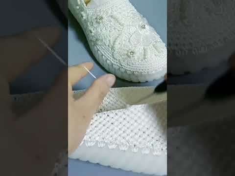 NICE IDEA😍 Very beautiful and easy Sneaker crochet knitting #1057