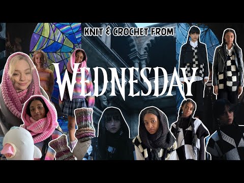 🕯️🖤❀ Wednesday knit & crochet| film recreations episode 3 | Snoods, Vests, & leg warmers