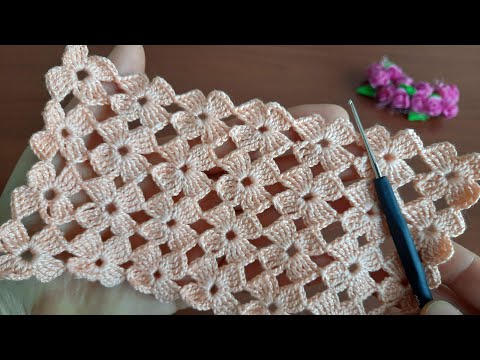 VERY NICE BEAUTIFUL CROCHET FLOWER knitting pattern  making, step-by-step explanation for beginners