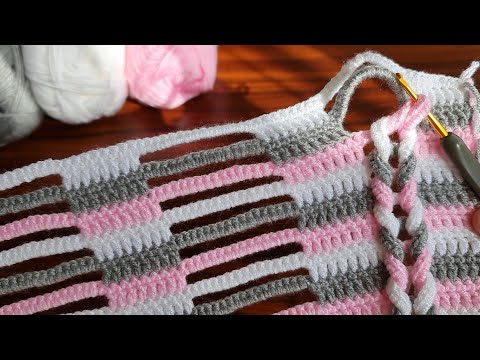 Wow!..😲 Very Easy! 3D Super how to make eye catching crochet / Everyone who saw it loved it.Muhteşem