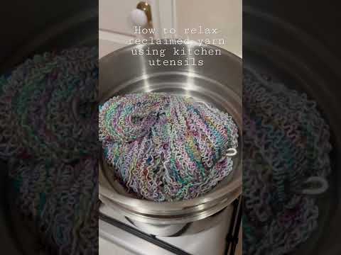 Reclaiming frogged yarn with a pasta colander #yarn #knitting #crochet #knittingpodcast Reclaiming frogged yarn with a pasta colander #yarn #knitting #crochet #knittingpodcast