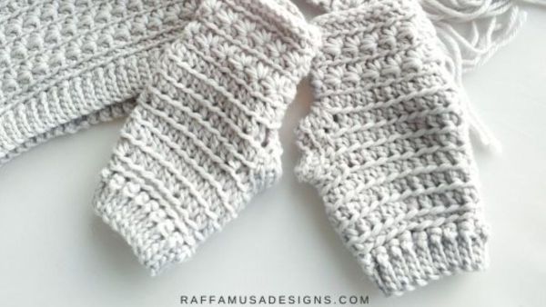 star stitch fingerless gloves