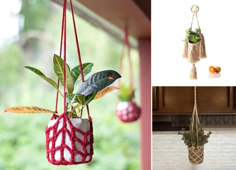 Easy and Free Crochet Plant Hanger Patterns
