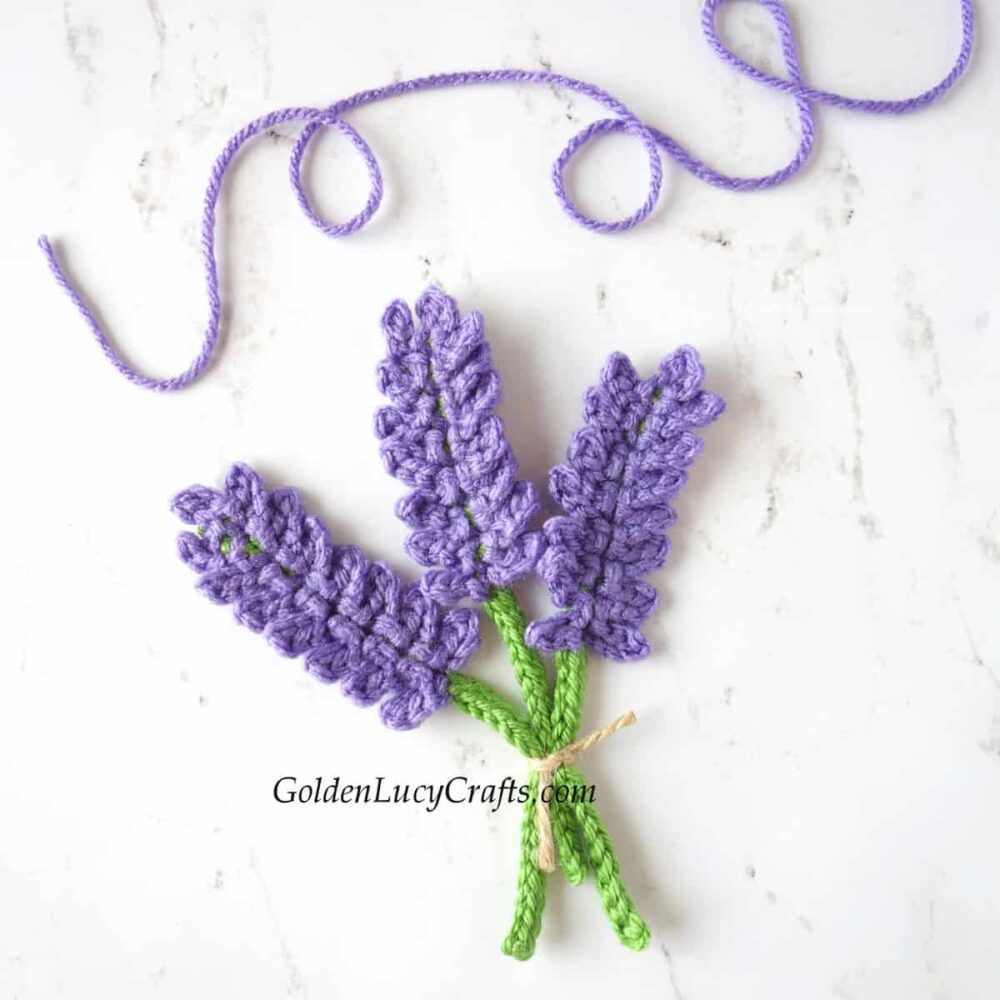 Lavender Crochet Appliqué 