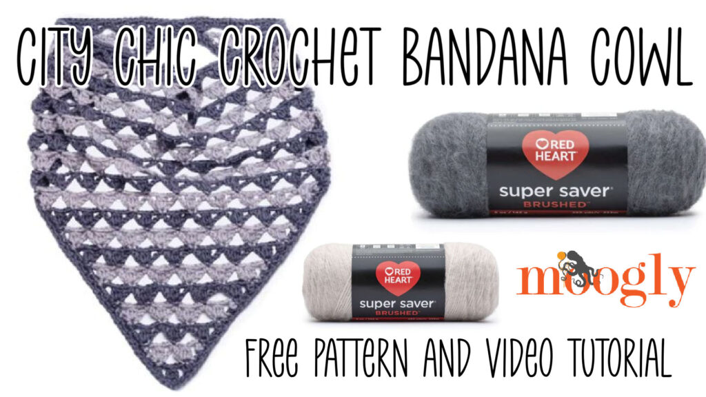 Red Heart City Chic Crochet Bandana Cowl