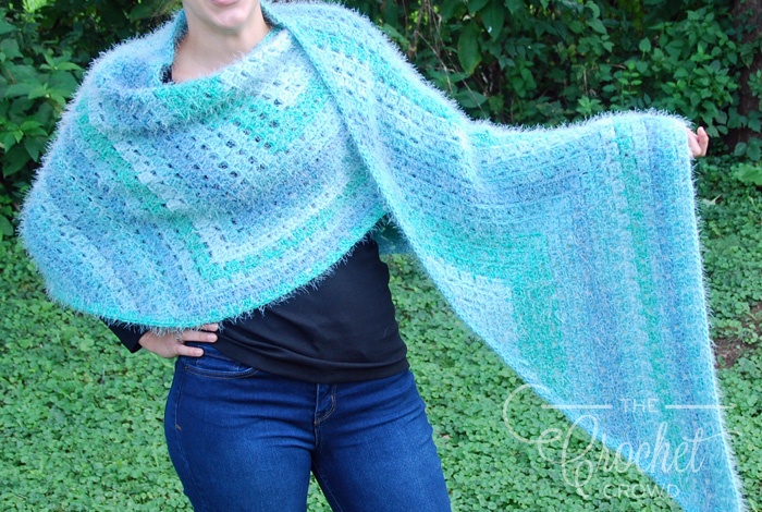 Crochet Tranquility Trinity Shawl