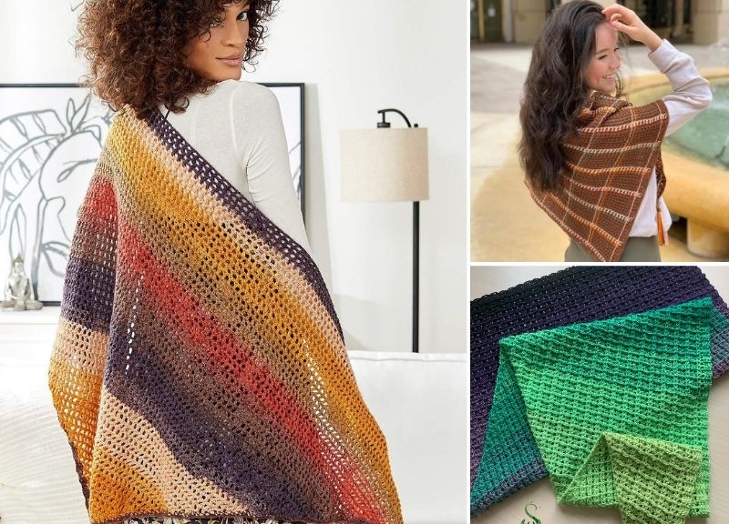 Lovely Colorful Feminine Crochet Shawls Lovely Colorful Feminine Crochet Shawls