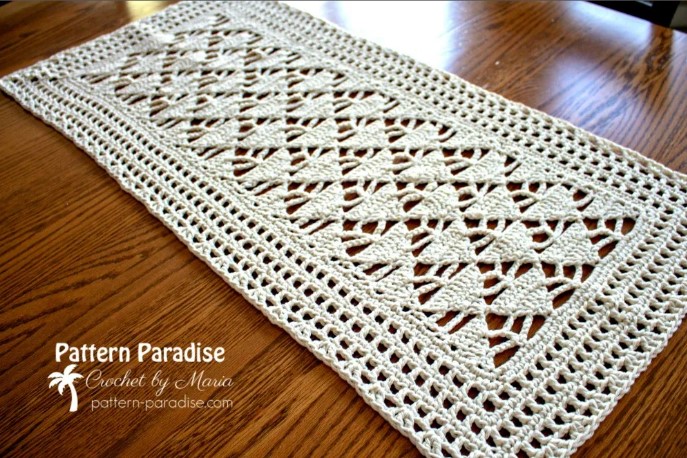 Alpine Crochet Table Runner