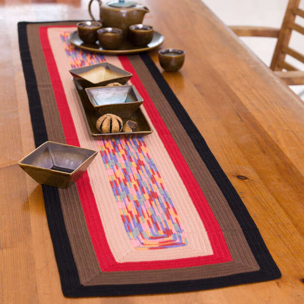 Square on Square Crochet Table Runner