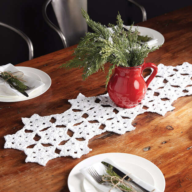 Starflake Crochet Table Runner