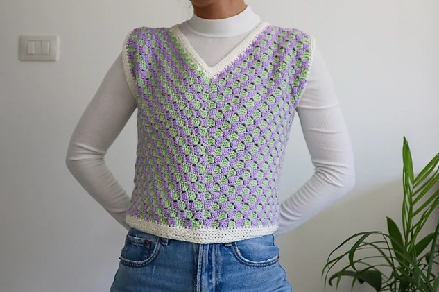 Corner-to-Corner Crochet Vest 