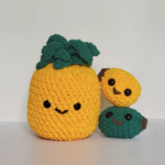 Crochet Fruit Squish Set: Pineapple, Lemon, and Lime