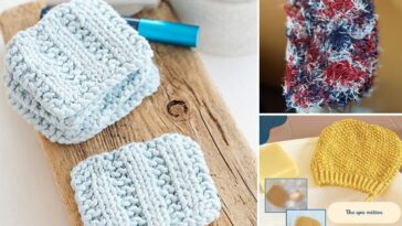 Knit Scrubs and Mittens for Gentle Bathing and Cleaning –