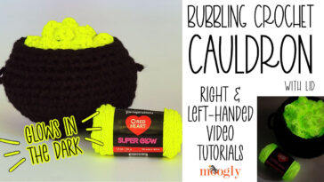 Bubbling Crochet Cauldron with Lid Tutorial