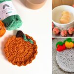 Crochet Pumpkin Coasters –