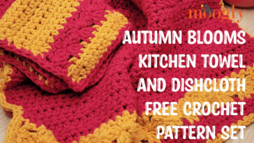 Autumn Blooms Kitchen Towel and Dishcloth Set