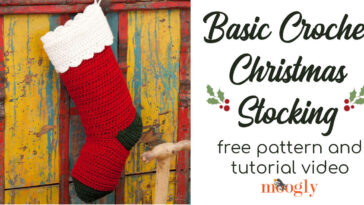 Basic Crochet Christmas Stocking: Free Pattern and Tutorial