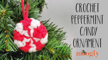 Crochet Peppermint Candy Ornament Free Pattern on Moogly