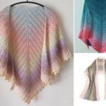 Delicate Feminine Crochet Shells Shawls