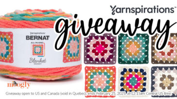 Bernat All-In-One Blanket Granny Yarn Giveaway on Moogly