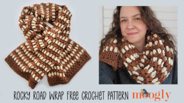 Rocky Road Wrap – Free Crochet Pattern on Moogly