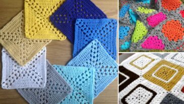 Cluster Granny Square Crochet Afghan Ideas