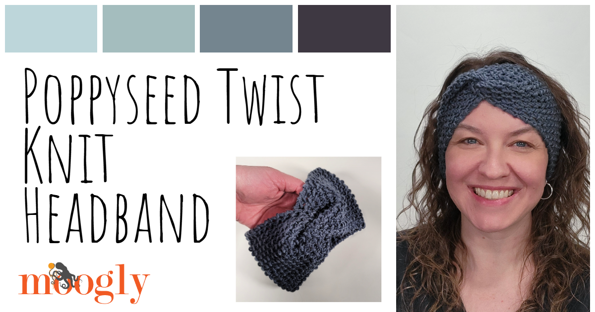 Poppyseed Twist Headband – Free Knit Pattern on Moogly