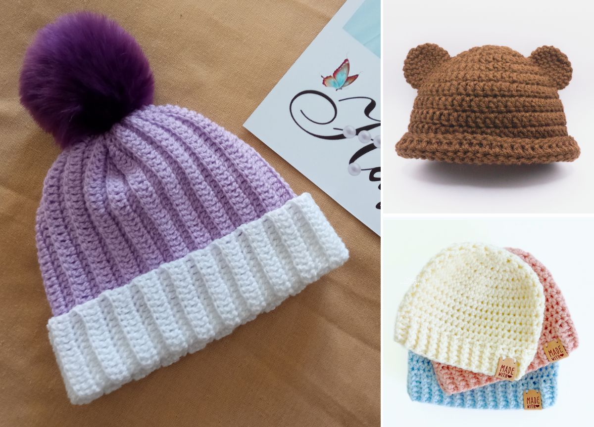 Free Crochet Baby Hat Patterns for Newborns and Toddlers – Free Crochet Baby Hat Patterns for Newborns and Toddlers –
