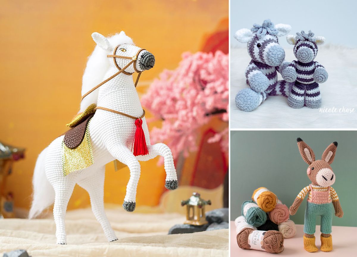 Free Amigurumi Horse Crochet Patterns with Zebras and Donkeys –