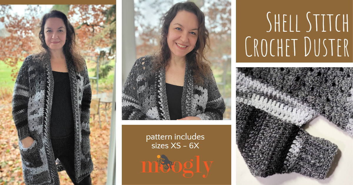 Shell Stitch Crochet Duster – moogly