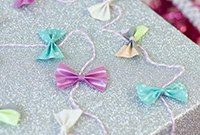 DIY Tiny Duct Tape Bow Garland for Gift Wrapping and Decor