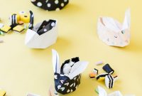 DIY Origami Easter Bunny Basket Template – Free Printable Instructions