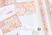 Creative DIY Postcard Message Ideas with Patterned Designs